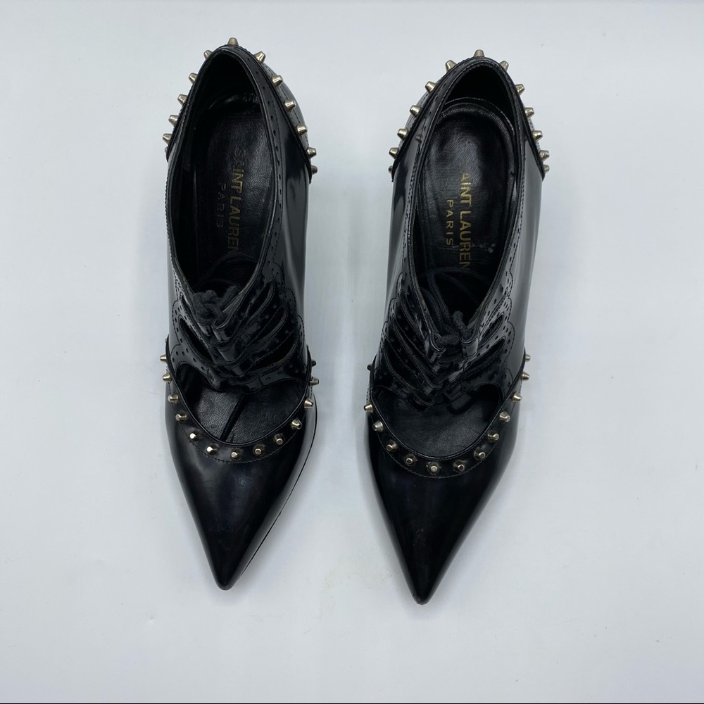 Saint Laurent Black Studded Heels - Picture 4 of 10